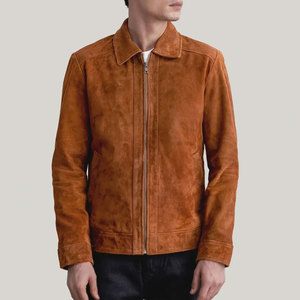 Elegant <b>Suede</b> Leather <b>Jacket</b> Stylish Casual Wear <b>Suede</b> Leather <b>Jacket</b> Soft Texture With Classic Design - Product Image 1