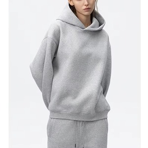 Sweat à capuche en coton lourd pour femmes |   Sweat-shirt décontracté surdimensionné à imprimé personnalisé avec logo - Fabricant OEM - Product Image 3