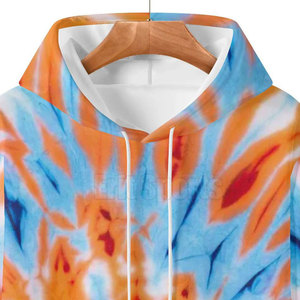 Sweat à capuche tie-dye pour homme en coton épais, style streetwear moderne, pour la vente en gros de vêtements - Product Image 3