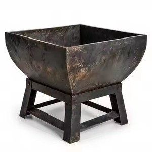 Brasero Redondo Profundo de Hierro Fundido Negro con Soporte Alto, Resistente, para Jardín, Patio, Chimenea de Leña para Exteriores - Product Image 5