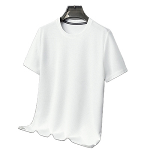 เสื้อยืดแขนสั้นผู้ชายแบบลำลอง ผ้าโพลีเอสเตอร์ถัก ทอลายแบบนูน  รักษ์โลก ไม่ยับ  พร้อมลายด้านหน้า - Product Image 5