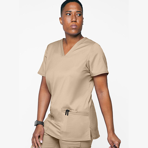Nuevo Diseño, Uniforme de Enfermería para Mujer con Logotipo Personalizado, Cómodo y de Gran Venta, 72% Poliéster/21% Rayón/7% Elastano, Cuello en V, Tejido de Punto - Product Image 4
