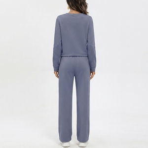 Conjunto Deportivo de Dos Piezas para Mujer, de Alta Calidad, 100% Nailon, Estilo Patchwork, para Viajes y Vacaciones de Verano, Pantalones Anchos con Cordón Ajustable - Product Image 2