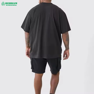 T-shirt habillé élégant pour homme, coupe oversize, 100 % coton respirant, col confortable, manches longues, 220g, brodé, idéal pour l'été - Product Image 3