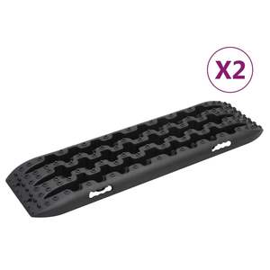 2pcs <b>Black</b> Nylon Traction <b>Boards</b> 41.7"x12"x2.8" Skid Plates - Product Image 1