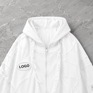 เสื้อฮู้ดดี้ Glory Custom Oversized แบบซิป แต่งผ้าปะติดปะต่อ ลุคใหม่ทันสมัย ผลิตจากผ้าฝ้าย 100%  รับสกรีนโลโก้ตามสั่ง สำหรับทุกเพศ - Product Image 3