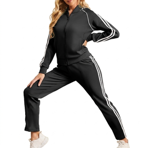 Ensemble de survêtement décontracté 2 pièces pour femme avec haut zippé et taille élastique – Survêtement coupe-vent de haute qualité pour femme - Product Image 6