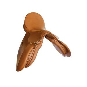 Selle de saut anglaise en cuir Selle de saut de couleur marron Selle anglaise usinée - Product Image 3