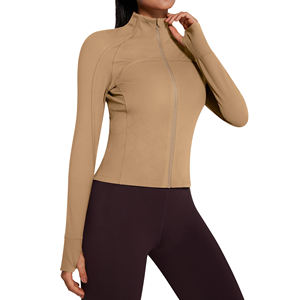 <b>Yoga</b> <b>Jacket</b> For Women High Stretch Fabric Activewear Top With Full Zipper Stand Collar <b>Yoga</b> <b>Jacket</b> Top For Running And Training - Product Image 1