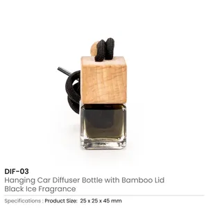 Difusor de Aroma para Coche Colgante de Estilo Moderno con Tapa de Bambú para Fragancia Duradera - Product Image 6