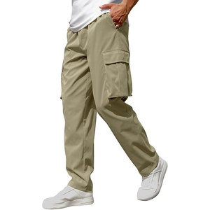 Pantalon cargo décontracté pour homme, multi-poches, grande taille, vêtements d'extérieur d'été, coupe droite, polyester/coton, séchage rapide - Product Image 2