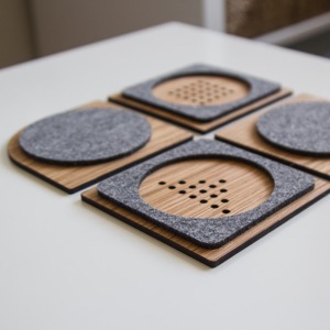 Sous-verre en bois de style artisanal, nouveau design, fabricant de vaisselle en bois - Product Image 4