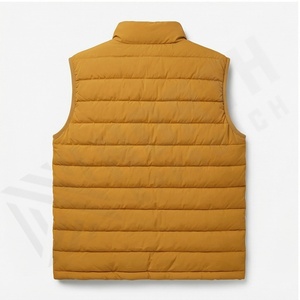 Men's High Street Style Winter Waistcoat <b>Black</b> Plaid Quilted Jacket Hood Stand Bubble Zipper Plus Size Waterproof Puffer <b>Vests</b> - Product Image 3