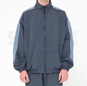 Conjunto de Chaqueta y Pantalón Deportivo de Nailon Personalizado para Hombre, Cortavientos, Transpirable, para Invierno, con Reflectante Frontal Personalizado - Product Image 2