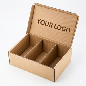 Custom Logo Flexographic Printing Recycled Corrugated Board Paperboard <b>Box</b> Business Shopping Shipping Mailer Packaging Wholesale - Product Image 4