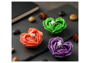 Beautiful Luxurious Spice Scented <b>Paraffin</b> Wax Aromatherapy Candles Handcrafted Flower-Shaped Environment-Friendly Decorative - Product Image 2