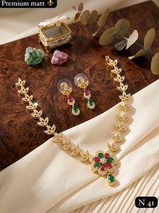 Fancy Collection High Quality <b>Gold</b> Plated Kundan Imitation Pearl Necklace Earring <b>Set</b> Women's Wedding Jewelry Latest Designed - Product Image 1