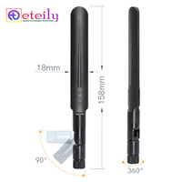 Antenne Eteily LoRa IoT 865 MHz 6 dBi en caoutchouc avec connecteur mâle SMA mobile, fabriquée en Inde pour une utilisation en intérieur