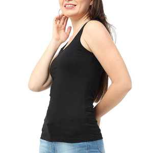 Camiseta sin mangas acanalada de poliéster de alta calidad para mujer, informal, transpirable, de secado rápido, ecológica, para verano, deportiva, personalizable frontalmente - Product Image 2
