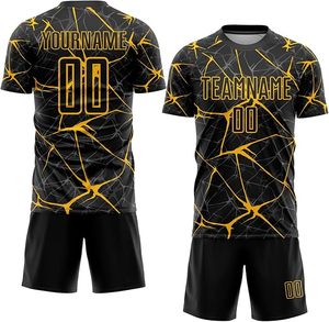 ชุดฟุตบอลแบบกำหนดเอง เสื้อฟุตบอลน้ำหนักเบา ระบายอากาศได้ดี แขนสั้น ชุดทีมพร้อมโลโก้แบบซับลิเมชั่น รับผลิตแบบ OEM ODM - Product Image 3
