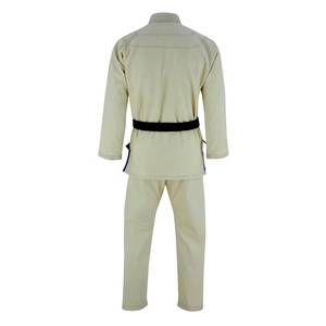 Kimono de BJJ para Adultos, 100% Algodón, Corte Regular, Unisex, Conjunto de Ropa para Artes Marciales, Color Blanco Liso y Resistente - Product Image 1