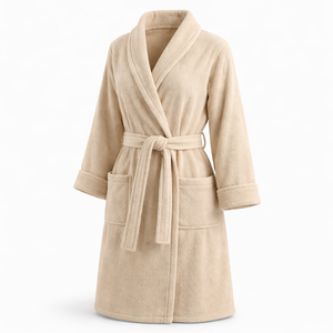 Albornoces de Tela de Rizo de Calidad Spa Personalizados al por Mayor para Mujer - Pedido a Granel - Proveedor Directo del Fabricante - Product Image 3