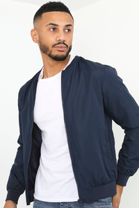 Chaqueta Bomber de Lana para Hombre, Personalizable, de Alta Calidad, Corte Ajustado, Informal, Transpirable, Resistente al Viento, con Logotipo Frontal - Product Image 3