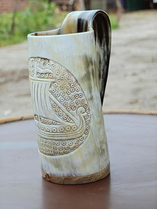 Taza de Cuerno de Búfalo Africano 100% Calidad Premium, Hecha a Mano, Artesanía Natural Tallada - Product Image 4