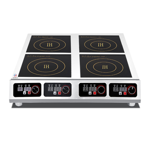 Cuisinière à <span class=keywords><strong>induction</strong></span> commerciale <span class=keywords><strong>4</strong></span> brûleurs de qualité supérieure, à haut rendement énergétique, sans flamme, garantie 3 ans, CE - Product Image 1