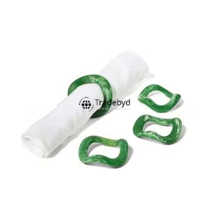 Anillos de Servilleta de Resina Hechos a Mano de Lujo para Bodas, Clásicos, Duraderos, Ecológicos, Estilo Premium para Comedor por Tradebyd - Product Image 4