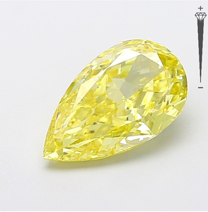 Diamante Cultivado en Laboratorio con Certificación IGI, Corte Pera Modificado de 3.53 CT, Color Amarillo Intenso Fantasía, Claridad VS1, CVD LG 795641440 para Joyería - Product Image 1
