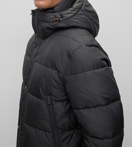 Designer Men's Winter Hooded Puffer Jacket Zipper Print Soft Shell Waterproof Windproof Thick - Product Image 4