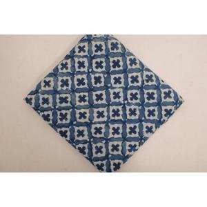 Indian Cotton Indigo Fabric Hand Block Printed Blue Textile by Yard <b>for</b> Apparel Quilts Home Decor - Product Image 4
