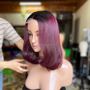 Hot Hair Style Bob <b>Wigs</b> Human Hair Vendors Raw Vietnamese Hair Lace Closure <b>Wig</b> Silky Soft HD Lace <b>Front</b> <b>Wigs</b> for Black Women - Product Image 2