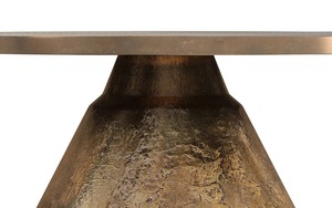 Table basse tendance en métal martelé fait main, style industriel, finition antique, meubles de salon - Product Image 2
