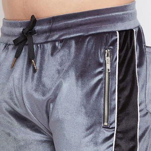 WARPRO INDUSTRY Men's Gray Velvet Tracksuit <b>Hooded</b> Full <b>Zip</b> Solid Color Casual Sportswear Side Pockets Winter Wear Midweight - Product Image 5