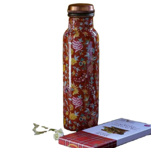 Botella de Agua de Cobre Puro de la India, Botella de Agua sin BPA con Capacidad de 950 ml, Logotipo Personalizado - Product Image 2