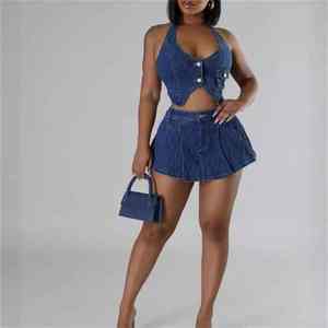 Top de Mezclilla para Mujer de Alta Calidad, Nuevo, con Estructura Limpia, Material Suave, Comodidad Equilibrada, Estilo Distintivo y Aspecto Refinado - Product Image 3