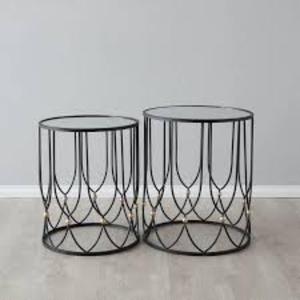 Vintage Iron <b>Side</b> <b>Table</b> Classic Accent Furniture For Living Room Bedroom <b>Lounge</b> Hotel Apartment Cafe And Traditional Interior - Product Image 4
