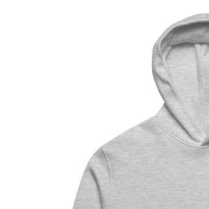 Sweat à capuche gris brodé épais en molleton doux, pull à manches longues, vêtement décontracté pour l'hiver - Product Image 3