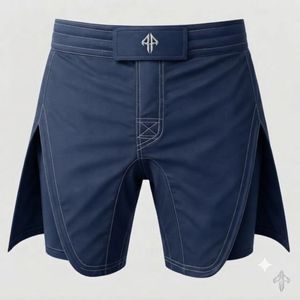 Shorts de MMA à fente haute style gladiateur par RIVIAN ATLANTIC avec impression par sublimation, style décontracté, en Spandex/Polyester pour hommes - Product Image 2