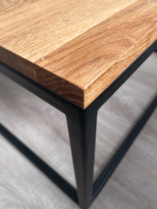 Minimalist Wooden and Metal Combination <b>Console</b> <b>Table</b> Craftsmanship Metal Character Stands Corridor Display Quality - Product Image 3