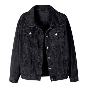 Chaqueta vaquera rosa claro para mujer, estilo clásico con botones frontales, manga larga, informal, tipo camionero, corte regular, para primavera, otoño y uso diario. - Product Image 5