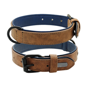 Eco-Friendly <b>Dog</b> Collar Custom Made Unique Color Leather Material Square Pin Buckle <b>Dogs</b> Leather Collar At Competitive Rates - Product Image 2