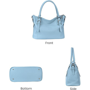 Bolso de Mano de Lujo para Mujer, Forma Regular, Suave, con Herrajes Minimalistas, Correa de Hombro Ajustable, Impermeable, Ecológico y Ligero - Product Image 2