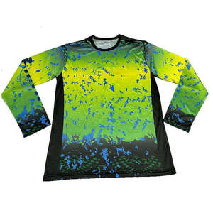 Maillot de pêche personnalisé en gros par sublimation, protection UV UPF 50, respirant, pour tournoi, manches longues, unisexe, séchage rapide - Product Image 4