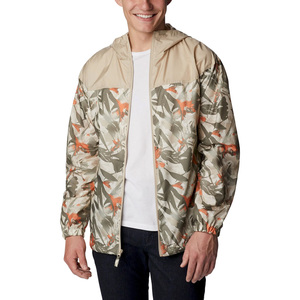 Wholesale Men's Blue Camouflage Print Hooded <b>Waterproof</b> Windbreaker <b>Jacket</b> Zip Front Outdoor Wear Regular Fit 100% Polyester - Product Image 2