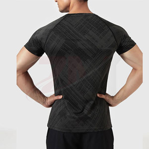 Vêtements de sport respirants et extensibles pour la course à pied, l'entraînement et la remise en forme, t-shirt de compression pour homme, vêtements de sport doux et confortables - Product Image 3