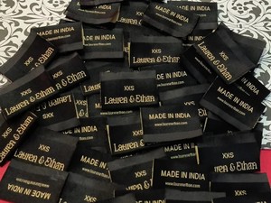 Étiquettes de vêtements de luxe écologiques tissées imprimées numériquement découpées à chaud pour vêtements et chaussures pour femmes et hommes, vente en gros, marque LUOKAI - Product Image 4