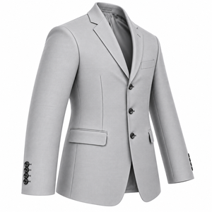 Manteau de costume sur mesure pour homme, coupe ajustée, simple boutonnage, couleur unie, pour mariage ou soirée formelle - Product Image 3